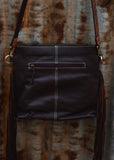 Reagan Cowhide Bag in Chocolate Tooled Leather