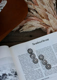 Floral Concho Dangle Earrings