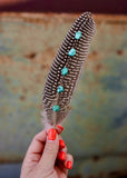 Turquoise Hat Feather
