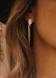 Fringe Bolt Earrings - 18K Gold