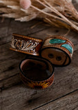 american_darling_tooled_leather_handpainted_cuff_bracelet_western_cowgirl_cowboy_mack_and_co_designs_australia