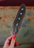 Turquoise Hat Feather
