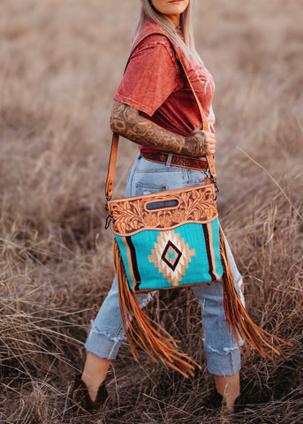 riana_tan_tooled_leather_saddle_blanket_saddleblanket_american_darling_turquoise_western_cowgirl_handbag_bag_fringe_mack_and_co_designs_australia