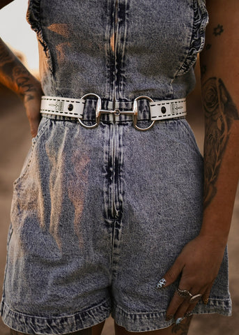 The Horse Bit Belt in Cremello