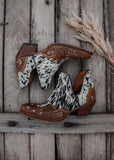 Vaquera Tooled Leather Cowhide Boots