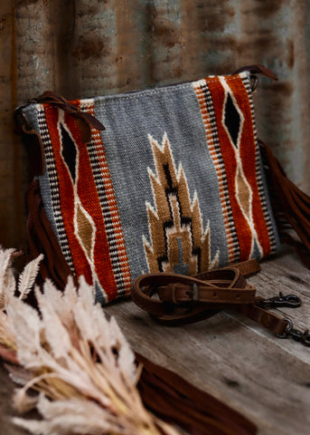zoe_saddle_blanket_saddleblanket_handbag_bag_fringe_american_darling_tooled_leather_rust_grey_aztec_rust_western_mack_and_co_designs_australia