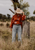 finley_western_cowboy_hat_rodeo_cowgirl_ruffle_puff_sleeve_blouse_arena_shirt_mack_and_co_designs_australia