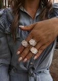 Bronc Mini Belt Buckle Ring - Silver