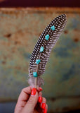 Turquoise Hat Feather