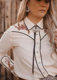 The Vaquera Blouse in Ivory