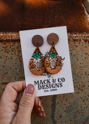 Austin Leather Dangle Earrings