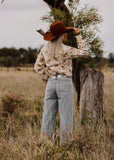 cotton_rye_outfitters_america_longhorn_rust_pearl_snap_button_up_arena_shirt_womens_western_cowgirl_mack_and_co_designs_australia