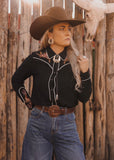 The Vaquera Blouse in Black