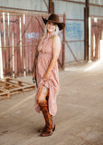 Camilla Maxi Dress in Chocolate Gingham