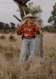 finley_western_cowboy_hat_rodeo_cowgirl_ruffle_puff_sleeve_blouse_arena_shirt_mack_and_co_designs_australia