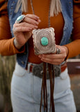 Leather Concho Bolo Necklace