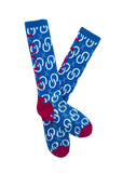 lucky_chuck_western_performance_socks_vintage_cowboys_cowgirls_rodeos_on_the_high_maintenance_sky_blue_hot_pink_horse_shoes_hemp_compression_america_usa_mack_and_co_designs_australia