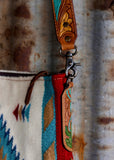 Mia Tooled Leather Saddle Blanket Bag