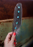 Turquoise Hat Feather