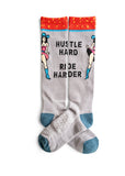 Lucky Chuck ‘Bad Cowgirl Co. Hustle Hard Ride Harder’ Performance Socks