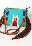 zoe_saddle_blanket_saddleblanket_handbag_bag_fringe_american_darling_tooled_leather_blue_turquoise_aztec_arrows_red_rust_western_mack_and_co_designs_australia