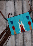 zoe_saddle_blanket_saddleblanket_handbag_bag_fringe_american_darling_tooled_leather_blue_turquoise_aztec_arrows_red_rust_western_mack_and_co_designs_australia