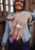 Bronc Mini Belt Buckle Ring - Silver