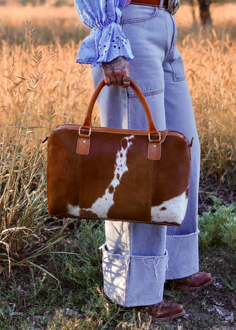 Kate Cowhide Overnight Bag