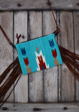 Zoe Saddle Blanket Crossbody Bag in Blue