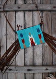 zoe_saddle_blanket_saddleblanket_handbag_bag_fringe_american_darling_tooled_leather_blue_turquoise_aztec_arrows_red_rust_western_mack_and_co_designs_australia