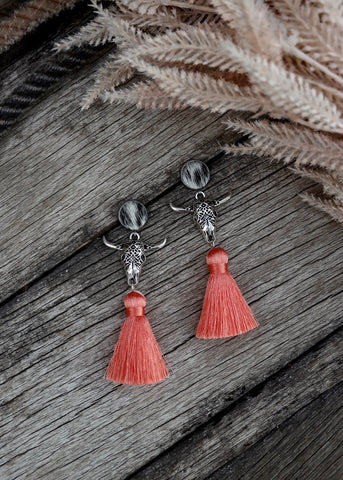 Georgie Cowhide Earrings