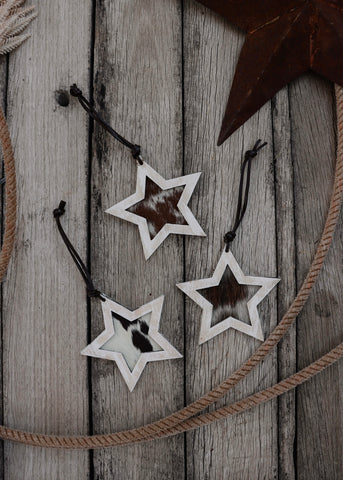 Cowhide Christmas Star (Pick Option)