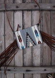 Zoe Saddle Blanket Crossbody Bag in Grey