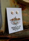 Aubrey Bullet Shell Earrings (Brass)