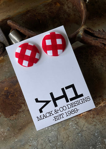 nat_studs_earrings_gingham_handcrafted_handmade_country_red_mack_and_co_designs_australia