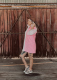 Alia Shirt Dress in Blush