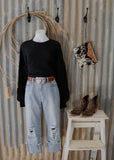 della_knit_sweater_black_cowgirl_sale_womens_mack_and_co_designs_australia