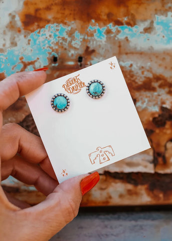 dd_desert_drifter_midi_studs_stud_earrings_kingman_genuine_turquoise_punchy_star_925_western_jewellery_jewelry_sterling_silver_silversmith_mack_and_co_designs_australia_handcrafted_in_australian_made