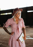 Lily Dress in Blush Gingham