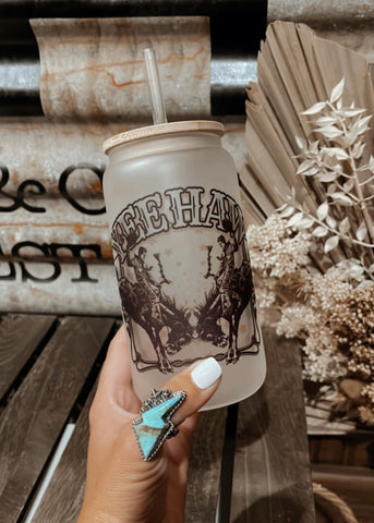 yeehaw_western_cowgirl_cowboy_tumbler_rodeo_bucking_bronco_horses_cowboy_iced_ice_coffee_mack_and_co_designs_australia