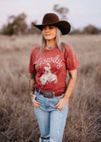 howdy_rodeo_western_fashion_bucking_bronco_graphic_tee_t-shirt_punchy_mack_and_co_designs_australia