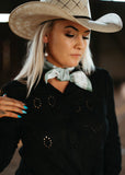 rodeo_western_fashion_handmade_handcrafted_concho_scarfslide_slide_wildrag_wild_rag_neck_scarf_tie_necktie_scarves_denim_campdraft_barrel_racing_racer_linen_gingham_cowgirl_mack_and_co_designs_australia