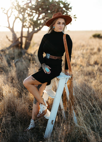 hadleigh_knit_dress_in_black_cowgirl_western_fashion_mack_and_co_designs_australia