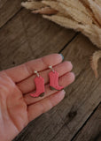 raelynn_earrings_pink_barbie_cowgirl_cmc_silver_boots_gold_handcrafted_handmade_polymer_clay_mack_and_co_designs_australia