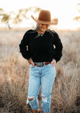 della_knit_sweater_black_cowgirl_sale_womens_mack_and_co_designs_australia