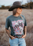 garth_brooks_and_they_call_the_thing_rodeo_cowboy_bucking_bronco_cowgirl_western_punchy_graphic_tee_tshirt_t-shirt_mack_and_co_designs_australia