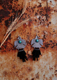 western_thunderbird_earrings_dangles_tassels_suede_jewellery_jewelery_silver_turquoise_concho_mack_and_co_designs_australia