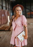 Lily Dress in Blush Gingham