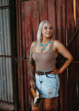 Carrie Bodysuit in Mocha