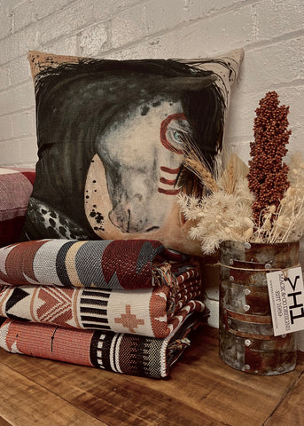 western_war_horse_cushion_cover_rustic_farmhouse_navajo_home_decor_mack_and_co_designs_australia